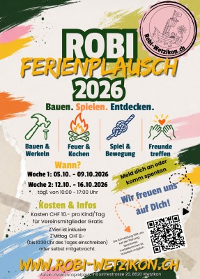 Ferienplausch auf dem Robinsonspielplatz Wetzikon