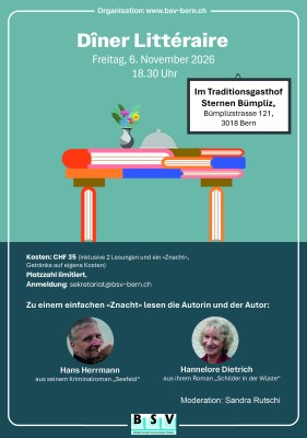 Dîner Littéraire des BSV mit Hannelore Dietrich und Hans Herrmann