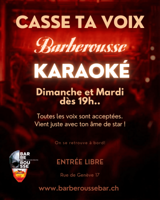 DIMANCHE - Karaoke + OPEN MIC !