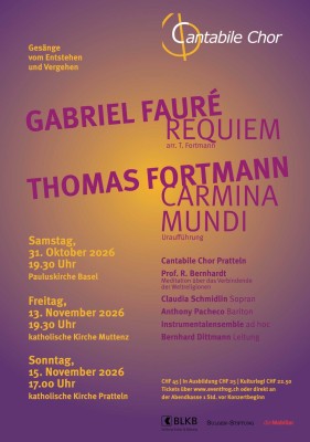 Chants sur la naissance et la disparition : Fauré et Fortmann