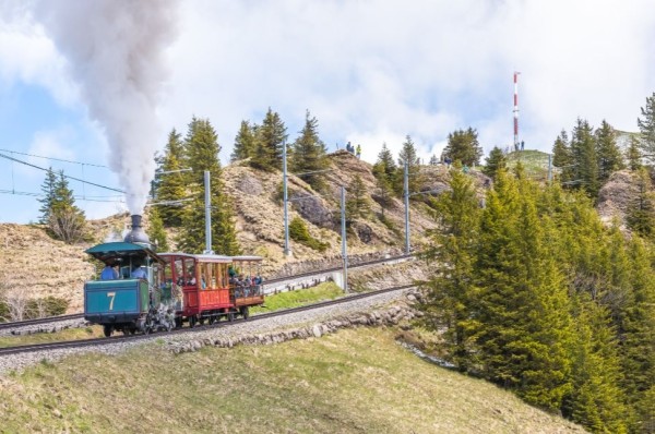DAMPFLOKOMOTIVE LOC 7 | AB GOLDAU ABFAHRT