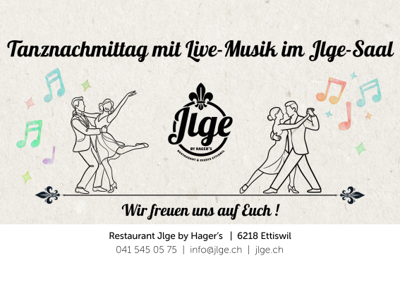 Tanznachmittag mit Live-Musik im Jlge-Saal