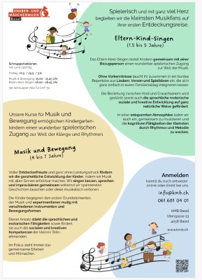 Musik & Bewegung - neue Angebote der KMB